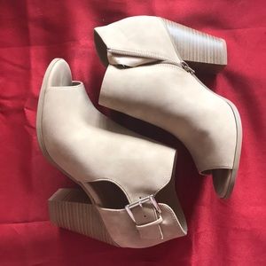 Tan ankle heels